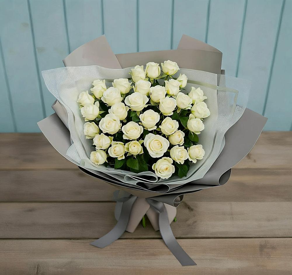 Букет Белоснежная нежность в Романово