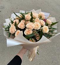 Букет Кремовые розы Латте в Романово