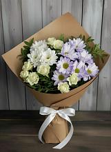 Букет цветов из:  Хризантемы и Розы в Романово