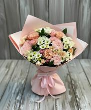 Букет цветов из:  Гвоздики, Розы и Хризантемы в Романово