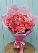 Букет 15 Розовых роз Равель в Романово