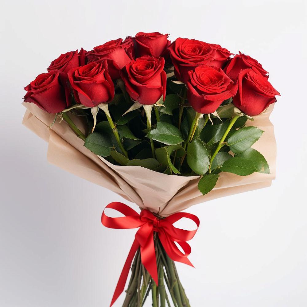 Букет 11 Красных роз Эдлесс Лав в Романово