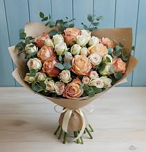 Букет цветов из:  Альстромерии и Розы #REPLACE_PRED# Романово