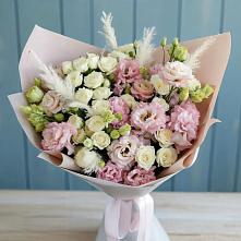 Букет цветов из:  Альстромерии и Розы в Романово